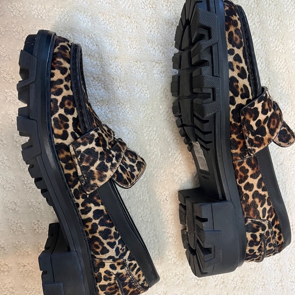 Rag & Bone Women’s Shiloh Loafer, leopard print calf hair, sz 8 - Picture 3 of 6